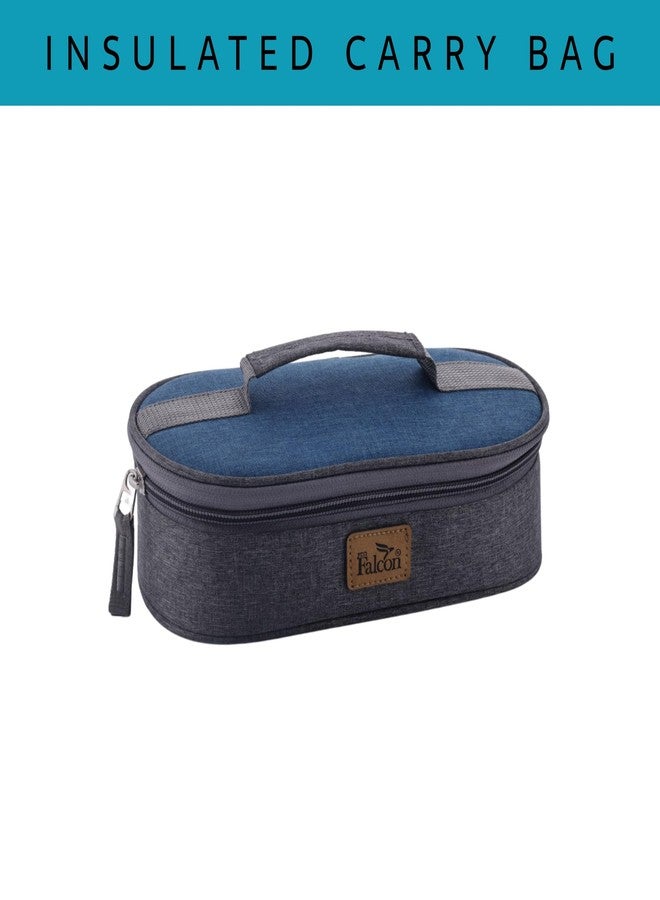 PDDFALCON Stainless Steel EcoNxt Lunch Box (Set of 2 Olive Turkish Blue - 800ml), with BIS Certified, Jindal Seal & Made in India Lunch Box - Image 3